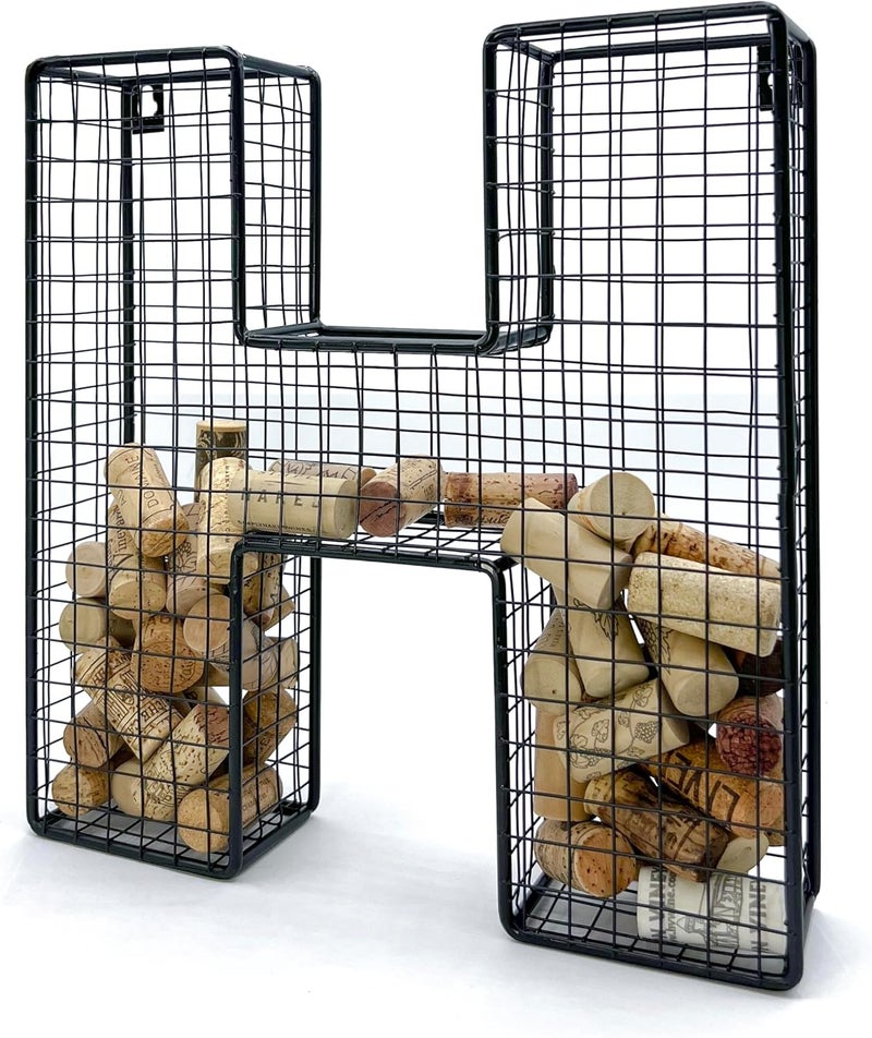 Oeno Wine Cork Holder Metal Display Collector Full Alphabet Display Letters & More (H) - Image 3